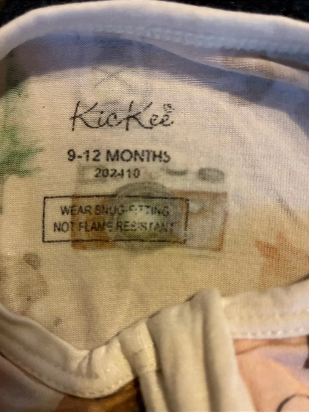 Kickee Pants Cream with pink blend Bear & Forest Print Footed One-Piece